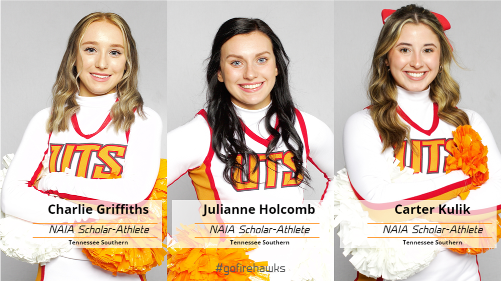 Three Firehawks Named to the Daktronics NAIA Competitive Cheer Scholar-Athlete Team