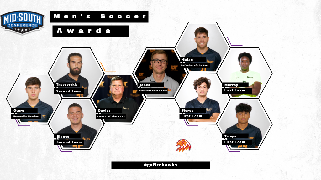 Davies and Jones Names Coaches of the Year, Galan Named Defender of the Year, Seven Firehawks Earn Mid-South All-Conference Honors