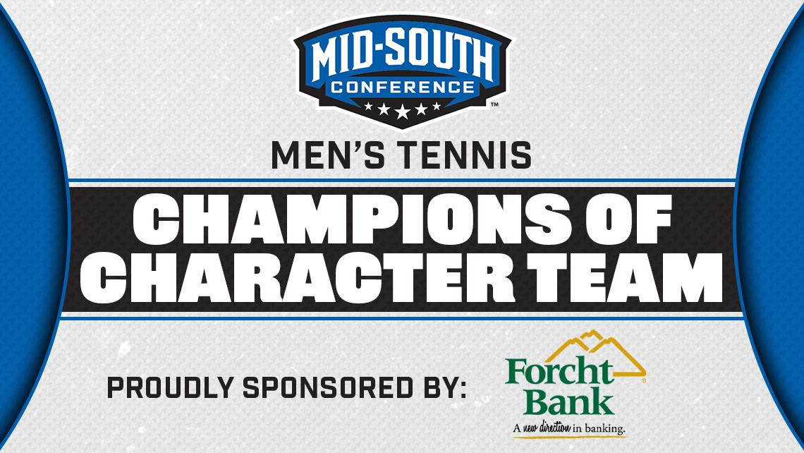 Mid-South Conference Announces Men's Tennis Champions of Character Team