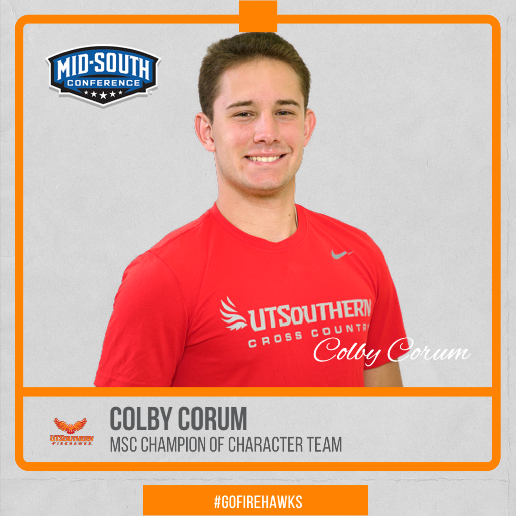 Corum Named to Mid-South Conference Men's Cross Country Champion of Character Team
